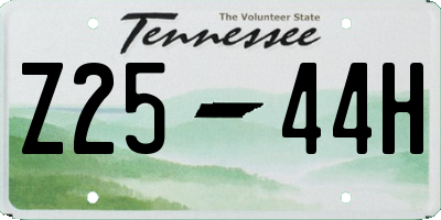 TN license plate Z2544H
