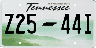 TN license plate Z2544I