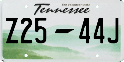 TN license plate Z2544J