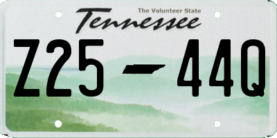 TN license plate Z2544Q