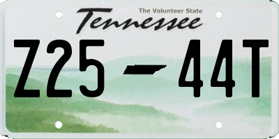TN license plate Z2544T