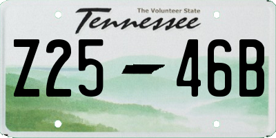 TN license plate Z2546B