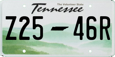 TN license plate Z2546R