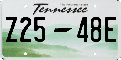 TN license plate Z2548E