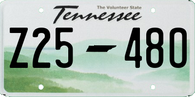 TN license plate Z2548O