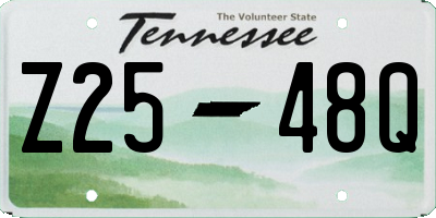 TN license plate Z2548Q