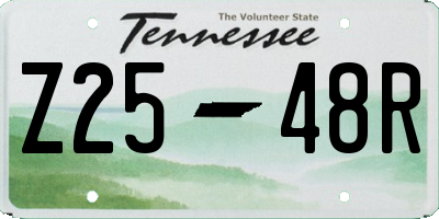 TN license plate Z2548R