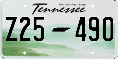 TN license plate Z2549O