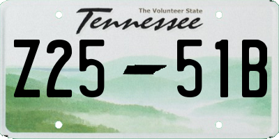 TN license plate Z2551B