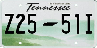 TN license plate Z2551I