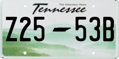 TN license plate Z2553B