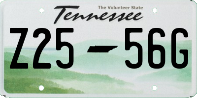 TN license plate Z2556G