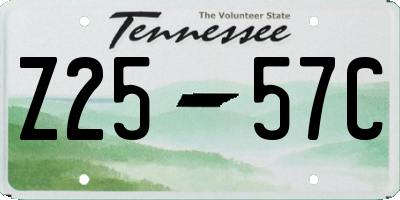 TN license plate Z2557C