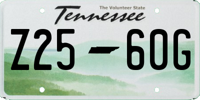 TN license plate Z2560G