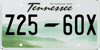 TN license plate Z2560X