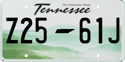 TN license plate Z2561J