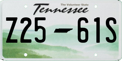 TN license plate Z2561S