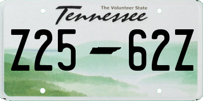 TN license plate Z2562Z