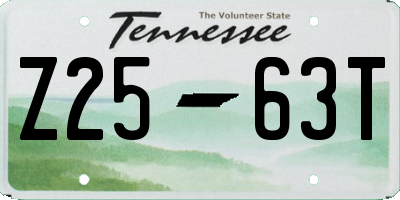 TN license plate Z2563T