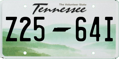 TN license plate Z2564I
