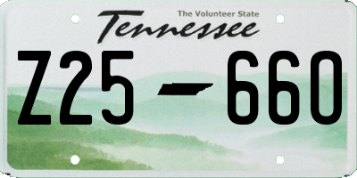 TN license plate Z2566O