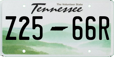 TN license plate Z2566R
