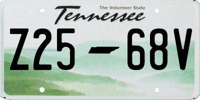 TN license plate Z2568V