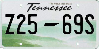 TN license plate Z2569S