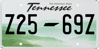TN license plate Z2569Z