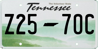 TN license plate Z2570C