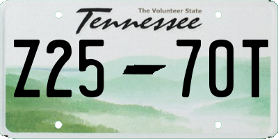 TN license plate Z2570T