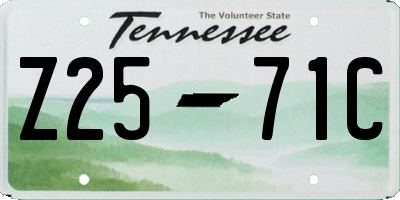 TN license plate Z2571C