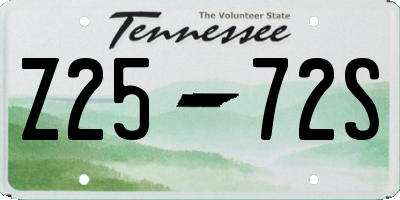 TN license plate Z2572S