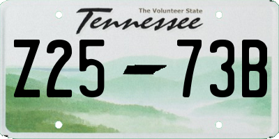 TN license plate Z2573B