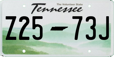 TN license plate Z2573J