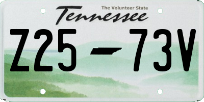 TN license plate Z2573V
