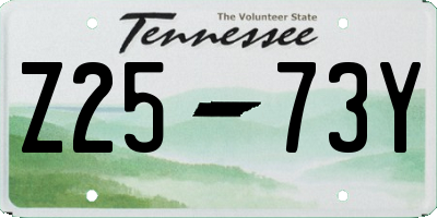 TN license plate Z2573Y
