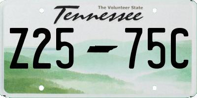 TN license plate Z2575C