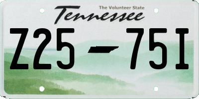 TN license plate Z2575I