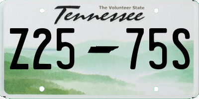 TN license plate Z2575S