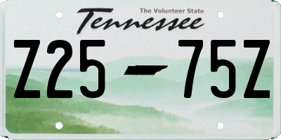 TN license plate Z2575Z