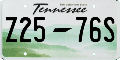 TN license plate Z2576S