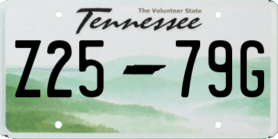 TN license plate Z2579G