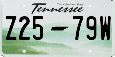 TN license plate Z2579W