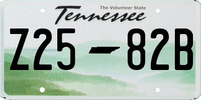 TN license plate Z2582B