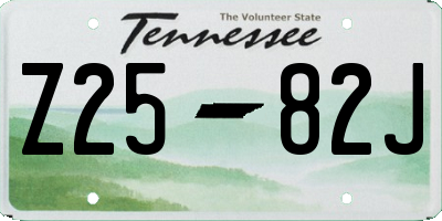 TN license plate Z2582J