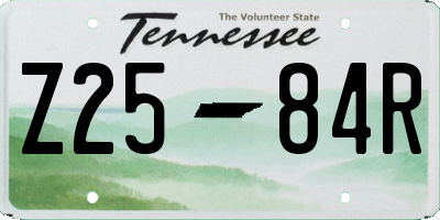 TN license plate Z2584R
