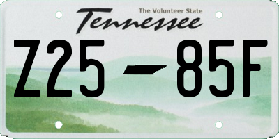 TN license plate Z2585F