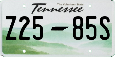 TN license plate Z2585S