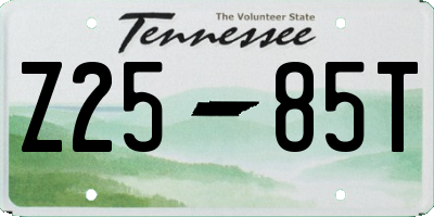 TN license plate Z2585T
